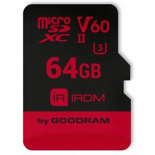 Карта пам'яті Goodram 64GB microSDXC UHS II V60 U3 IRDM (IR-M6BA-0640R11) зображення 1