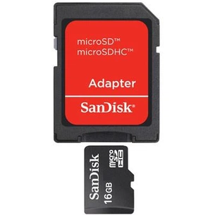 Карта пам'яті SanDisk 16Gb microSDHC class 4 (SDSDQM-016G-B35A) зображення 1