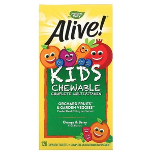 Мультивітамін Nature's Way Мультивітаміни для Дітей, Alive, Смак ягід і Апельсину, 120 (NWY-15786) зображення 1