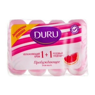Тверде мило Duru Soft Sensations Крем та Грейпфрут 4 x 90 г (8690506481643) зображення 1
