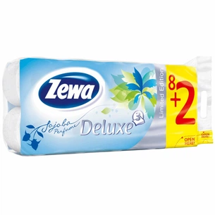 Туалетний папір Zewa Deluxe 3-шаровий Квіти Білий 10 шт (7322540838305) зображення 1