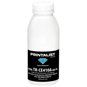 Тонер HP CLJ Pro 300 M351/M375, Pro 400 M451/M475, 80г Cyan Printalist (TR-CE410A-80-PL) зображення 1