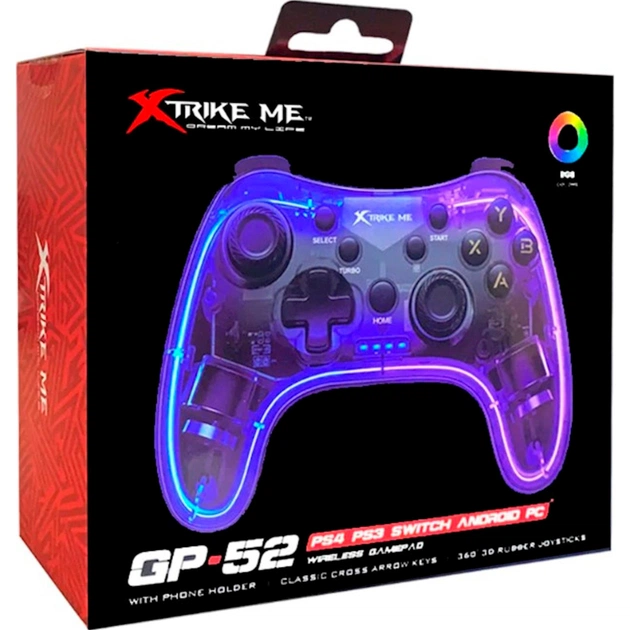 Геймпад Xtrike ME GP-52 Bluetooth RGB PS4/IOS/Android/PC/Nintendo (GP-52) - зображення 7