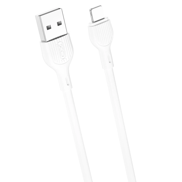 Кабель XO NB200 USB - Lightning, (M/M), 2.1A 1 м White (6920680878017) - зображення 1