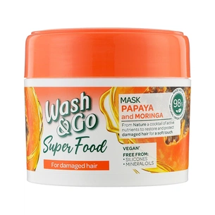 Маска для волосся Wash&Go Super Food з папаєю і морингою 300 мл (8008970053110) зображення 1
