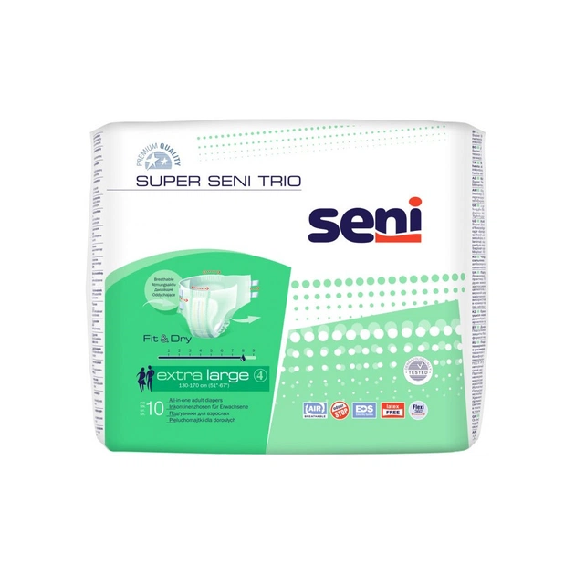 Підгузки для дорослих Seni Super Trio Extra Large 10 шт (5900516691721) - изображение 1