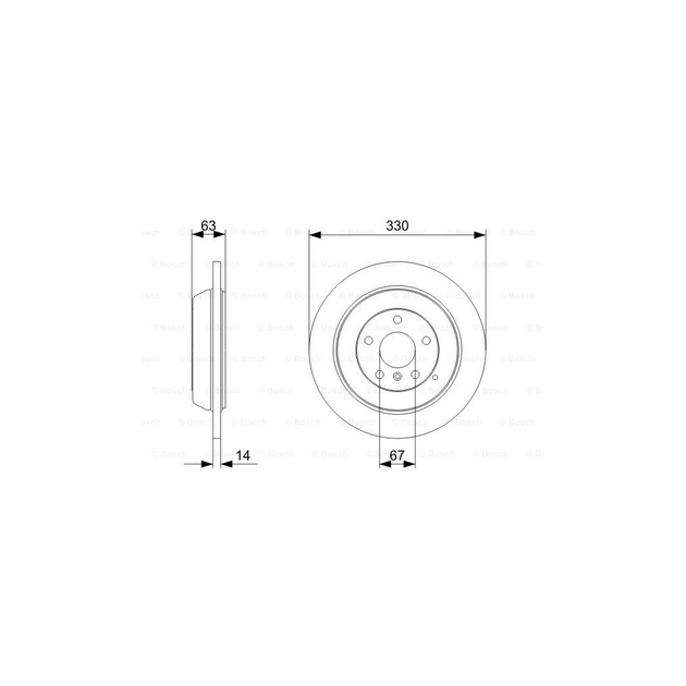 Гальмівний диск Bosch 0 986 479 330 - picture 5