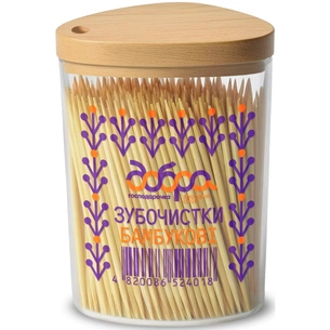 Зубочистки Добра Господарочка Бамбукові Колекція Вибійка 350 шт. (4820086524018) зображення 1