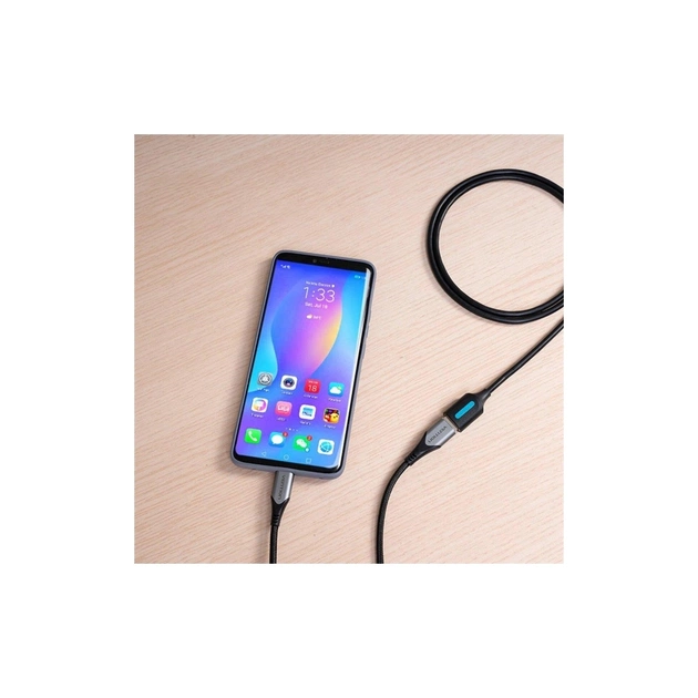 Дата кабель USB 2.0 AM/AF 2.0m black Vention (CBHBH) - picture 7