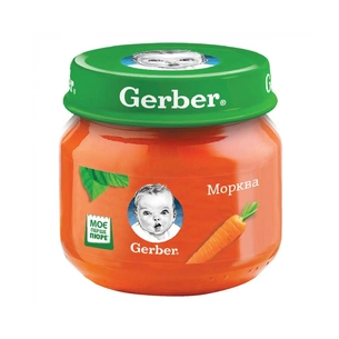 Дитяче пюре Gerber Морквяне, 80 г (7613036011310) зображення 1