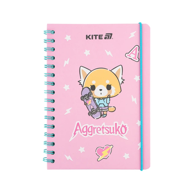 Блокнот Kite на спіралі A5 Aggretsuko , 80 аркушів, клітинка (AR25-190) - зображення 1