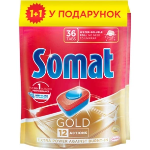 Таблетки для посудомийних машин Somat Gold Duo, 2х36 шт (9000101405811) зображення 1