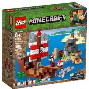 Конструктор LEGO MINECRAFT Пригоди на піратському кораблі 386 деталей (21152) зображення 1