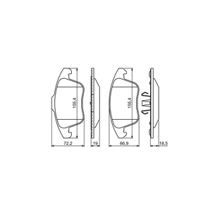 Гальмівні колодки Bosch 0 986 494 324 зображення 1