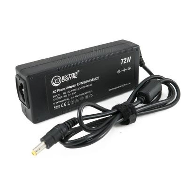 Блок живлення до ноутбуку Extradigital Lenovo 16V, 4.5A, 72W (5.5x2.5) (PSL3841) - изображение 1