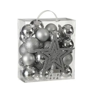 Ялинкова іграшка House Of Seasons Пластик 40 шт Сірі (8718861624120) picture 1