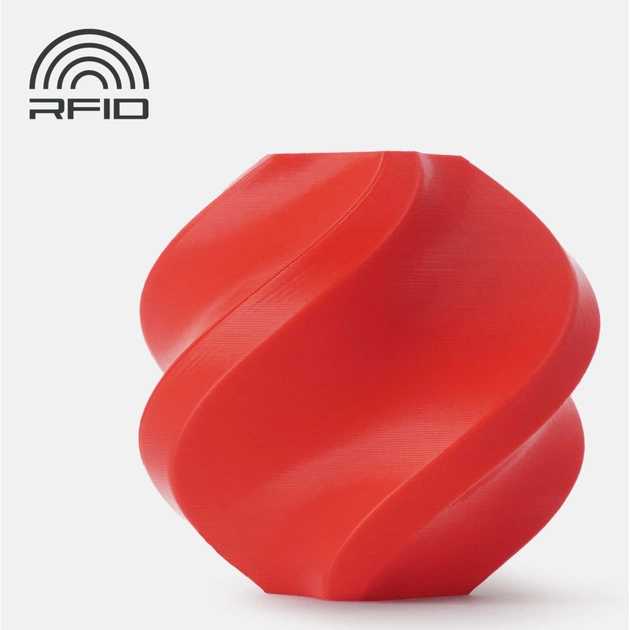 Пластик для 3D-принтера Bambu Lab PLA Basic 1kg, 1.75mm Red 10200 REFILL (6975337030270) - изображение 1