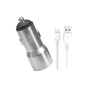 Зарядний пристрій XO TZ09 2.4A/2 USB + cable Type-C Grey (XO-TZ09T-GR) - зменшене зображення 1