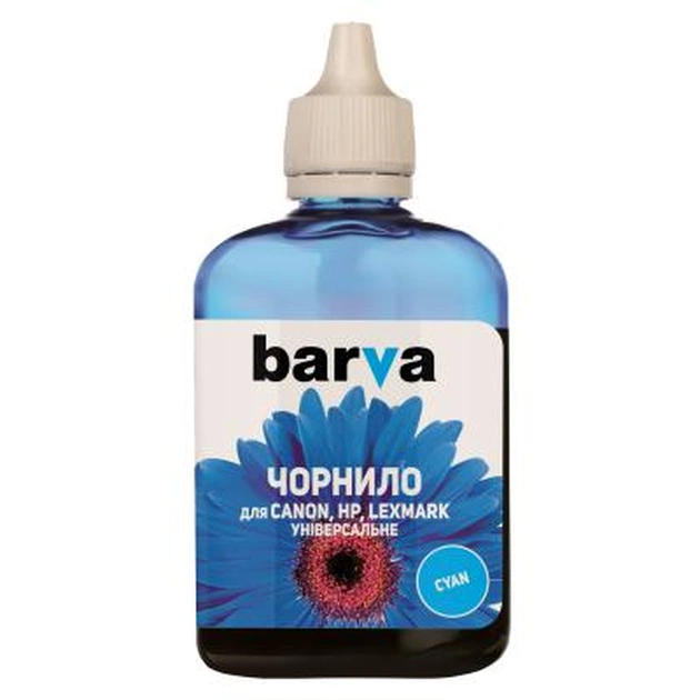 Чернила Barva CANON/HP/Lexmark Universal №4 CYAN 90г (CU4-472) - изображение 1