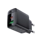 Зарядное устройство Acefast A78 1xUSB-C PD20W + 1xUSB-A GaN Black (6974316283256) - уменьшенное изображение 2
