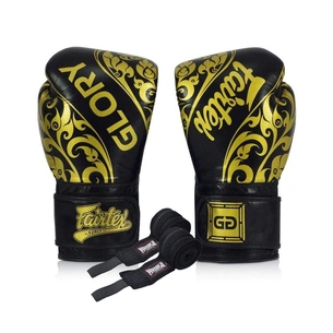 Боксерські рукавички Fairtex BGVG2 Velcro Black 16 унцій (бинти в комплекті) (BGVG2_Velcro_16oz_Black) зображення 1