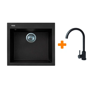 Мийка кухонна Adamant Univer чорний + змішувач (4824296912103) зображення 1