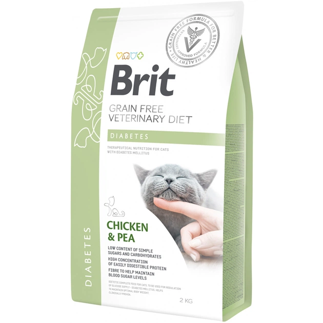 Сухий корм для кішок Brit GF VetDiets Cat Diabets 2 кг (8595602528523) - зображення 1