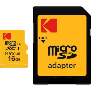 Карта памяти Kodak 16GB microSDHC class 10 UHS-I (EKMSDM16GHC10J60K) изображение 1