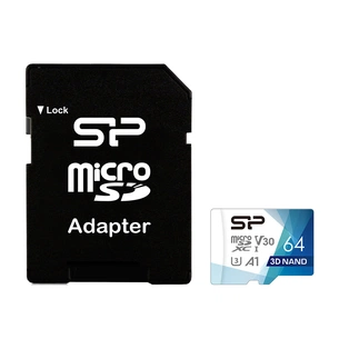 Карта пам'яті Silicon Power 64Gb microSDXC U3 A1 V30 Superior Color 100R/80W + adapter (SP064GBSTXDU3V20AB) зображення 1