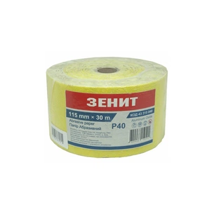 Наждачний папір Зеніт 115 мм х 30 м з. 40 (43315040) зображення 1