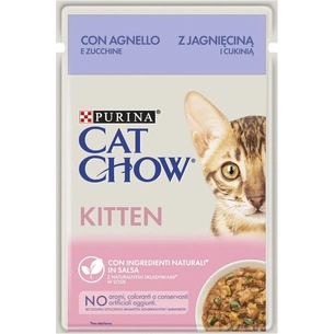 Вологий корм для кішок Purina Cat Chow З Ягням та Цукіні в желе 85 г (8445290426536) зображення 1