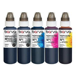 Чорнило Barva Epson Premium XP 5х100 мл, special, pigmented BK+PB/C/M/Y (E26-100-MP) зображення 1