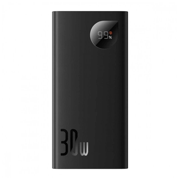 Батарея універсальна Baseus Adaman2 10000mAh 30W, PD, QC, SCP, Black (PPAD040001) - зображення 1