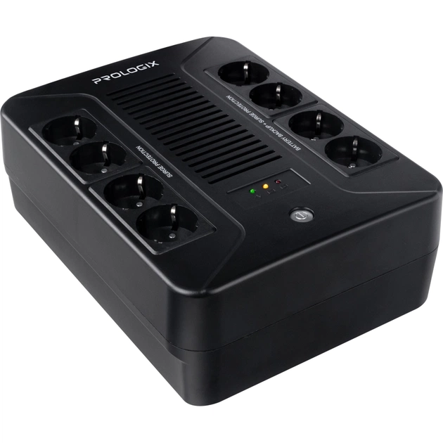 Пристрій безперебійного живлення Prologix 1000VA 600W (PLP1000VA8LED) - зображення 1