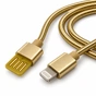 Дата кабель USB 2.0 AM to Lightning 1.0m 2.4A metal gold XoKo (XK-CTL-001-GD) - зменшене зображення 3