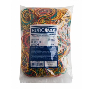 Резинки для грошей Buromax JOBMAX assorted colors, 500 г (BM.5516) зображення 1