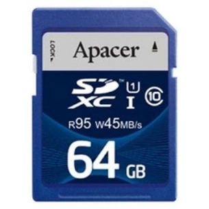 Карта пам'яті Apacer 64GB SDXC UHS-I 95/45 Class10 (AP64GSDXC10U2-R) зображення 1