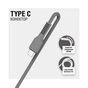 Дата кабель USB 2.0 AM to USB-C 1.2m Black ACCLAB (1283126518232) - зменшене зображення 3