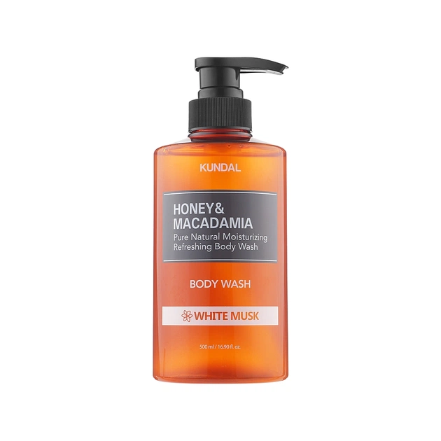 Гель для душа Kundal Honey & Macadamia Body Wash White Musk 500 мл (8809568740258) - изображение 1