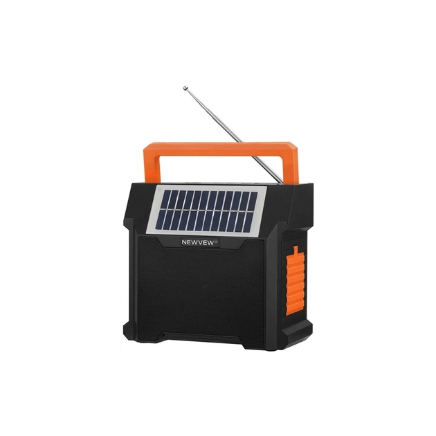 Акустична система NEWVEW NV-9153 Solar Panel/BT/USB/TF/FM Orange (NWVW-NV-9153-OR) - зображення 1