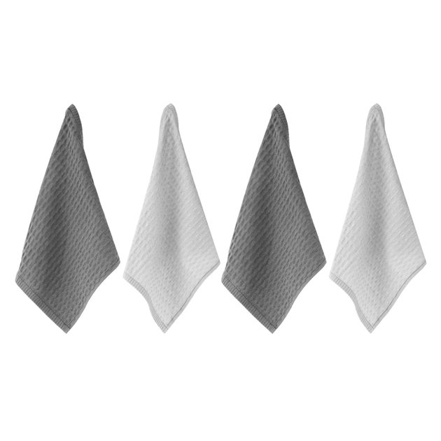 Рушник Ardesto набір для кухні Pique 30 x 30 см, 4шт 100% бавовна, сірий темний, сірий світлий (ART3535VB) - picture 4