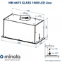 Витяжка Minola HBI 6673 BL GLASS 1000 LED Line - уменьшенное изображение 10
