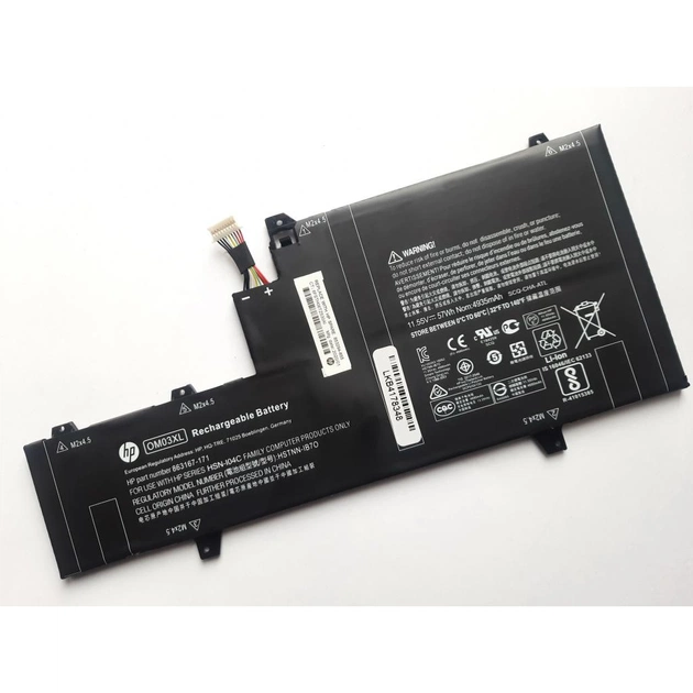 Акумулятор до ноутбука HP EliteBook Folio 1030 G2 OM03XL, 57Wh (4935mAh), 3cell, 11 (A47555) - зображення 1