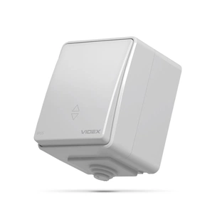 Перемикач Videx BINERA IP65 зовнішній 1кл прохідний (BINERA IP65 наружный 1кл проходной) изображение 1
