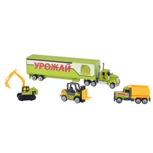 Спецтехніка Same Toy Diecast Грузовик с тракторами (SQ80958-2Ut) - изображение 1