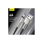 Дата кабель USB 2.0 AM to USB-C 1.0m Cafule Metal 66W black Baseus (CAKF000101) - preview 10