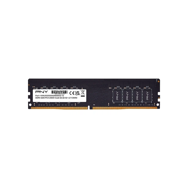 Модуль памяти для компьютера DDR4 16GB 3200 MHz Bulk PNY (MD16GSD43200-SI / M4U16S682QMMM52-12) - изображение 1