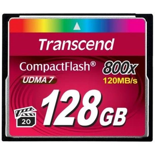 Карта пам'яті Transcend Compact Flash Card 128Gb 800X (TS128GCF800) зображення 1