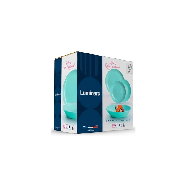 Столовий сервіз Luminarc Pampille Бірюзовий 18 предметів (Q6154) - picture 4