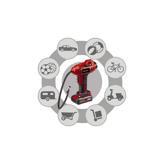 Автомобільний компресор Einhell CE-CC 18 Li - Solo, 18В, PXC (без АКБ і ЗП) (2071010) - зображення 10